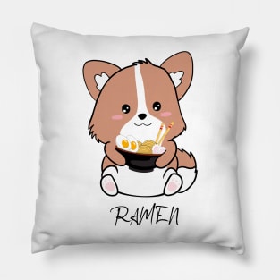 Kawaii Ramen Corgi Pillow
