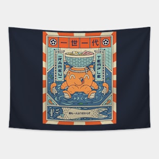 Octopus Ramen Temple Tapestry