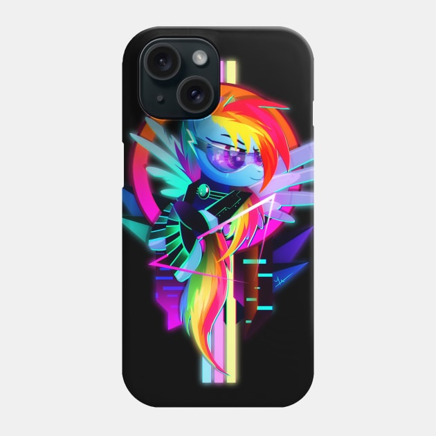 Synthwave Rainbow Dash Phone Case by Ilona's Store