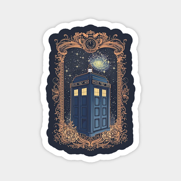 Antique Tardis Magnet by DesignedbyWizards