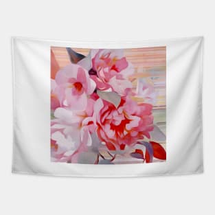 Peony with White Blossoms Tapestry