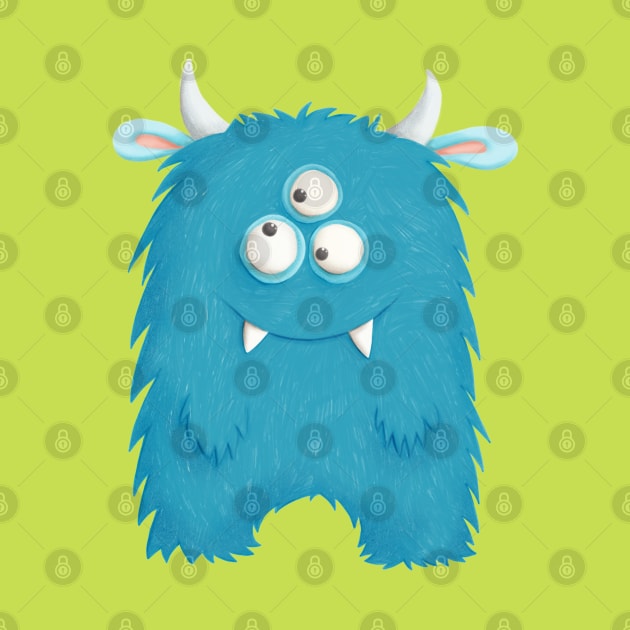 Blue Hairy Monster by Lmay