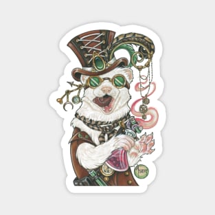 Steampunk Ferret Dr. Weaselhoffer Magnet