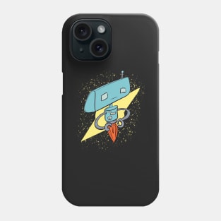 Retro Flying Robot 1950’s Science Fiction Cartoon Style Phone Case