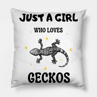 Just a girl who loves geckos, Cute Gecko lover Pillow