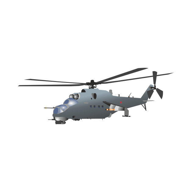 Russian Attack Helicopter Mi-24 by NorseTech