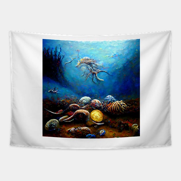 Sea creatures #3 Tapestry by endage