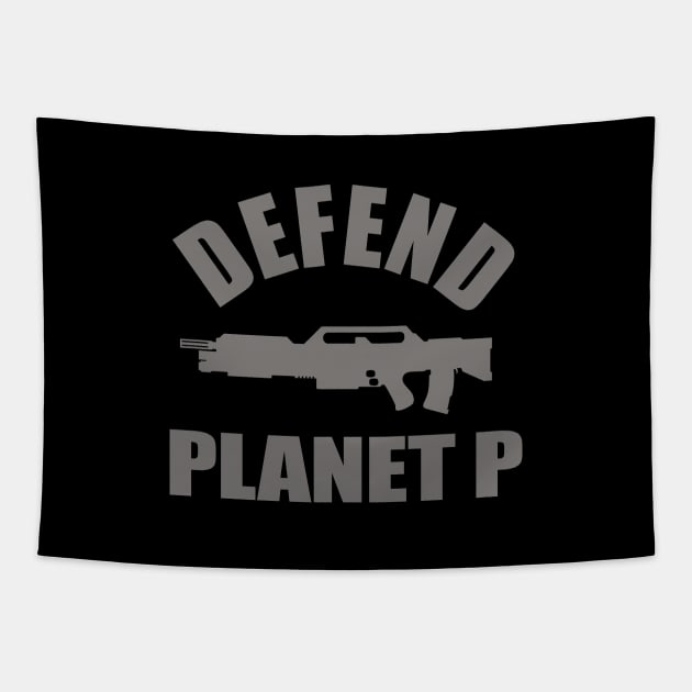 Defend Planet P Tapestry by theUnluckyGoat