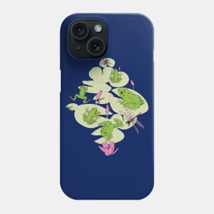 frog pond - green-pink Phone Case