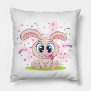 Little cartoon rabbit. Pillow