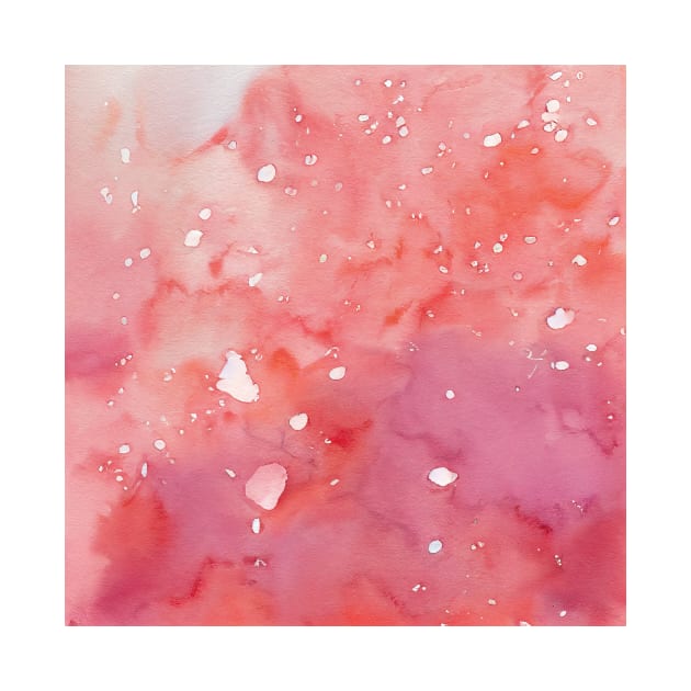 Coral pink watercolor background by fistikci