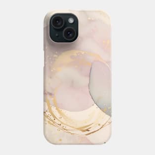 Pink and Gold Marble Effect Phone Case