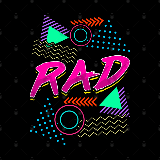 Rad 1980s Vintage Eighties Gift 80s Clothes For Women Men by Proficient Tees