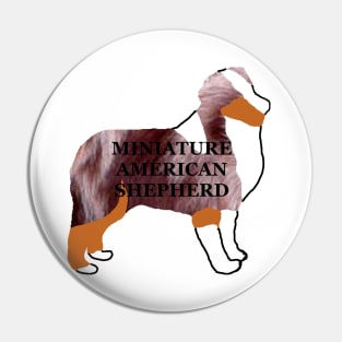 miniature american shepherd red merle name silhouette Pin