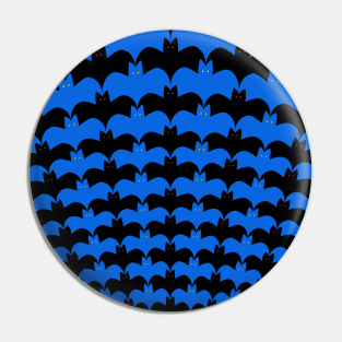 Halloween escher style Bats Pin