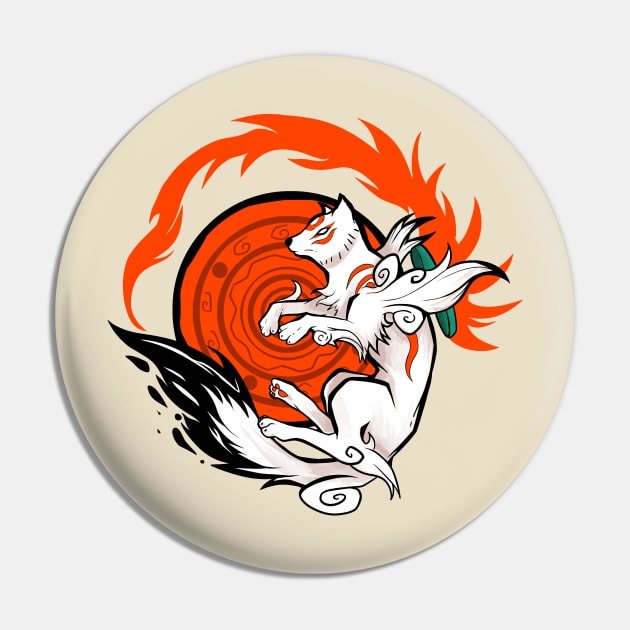 White Wolf Goddess Pin by TechraNova