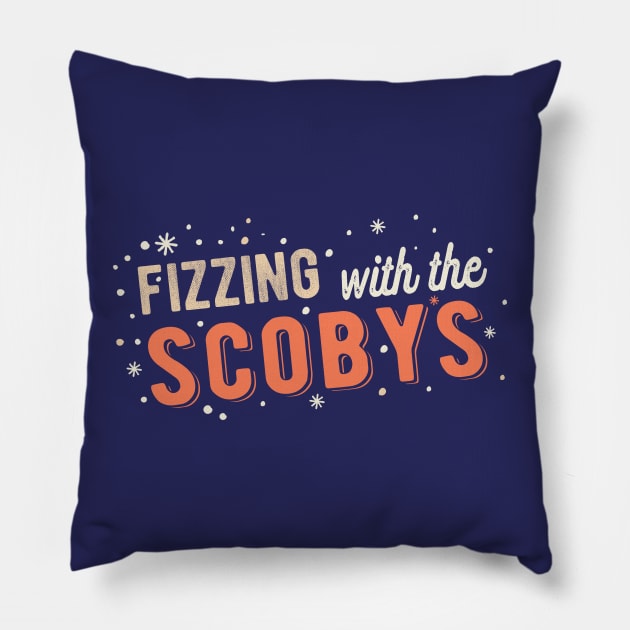 Fizzing with the SCOBYs Pillow by Jitterfly