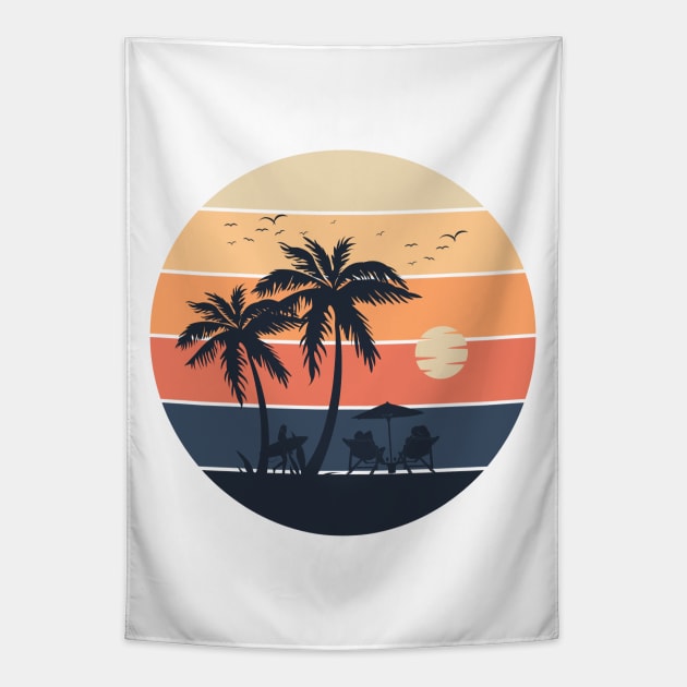 Surfing Paradise Island Tapestry by BaliChili