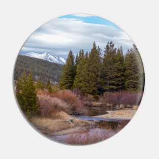 Autumn in Yellowstone National Park Mountains Pin