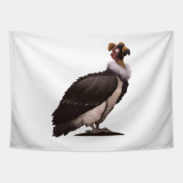 Cute Condor Drawing Tapestry by Play Zoo