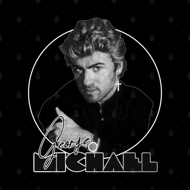 Retro George Michael 80s Icon Tribute by darklordpug