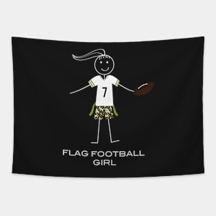 Funny Womens Flag Football Girl Tapestry