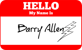 Hello My Name Is Barry Allen Sticker - The Flash - Lightning Bolt Magnet