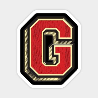 Gorgeous Letter G ✪ Vintage Retro Type attractive Gift Idea For your loved ones Magnet