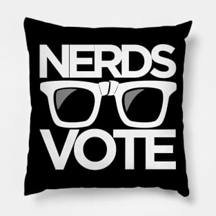 NerdsVote - White Logo Pillow