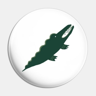 Crocodile Gator Green Reptile Cartoon Pin