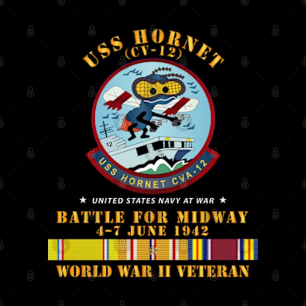 USS Hornet (CV-12) - Battle for Midway - WWII Veteran w PAC SVC by twix123844