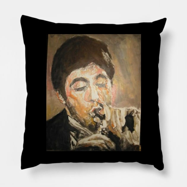 Scarface Pillow by Mike Nesloney Art