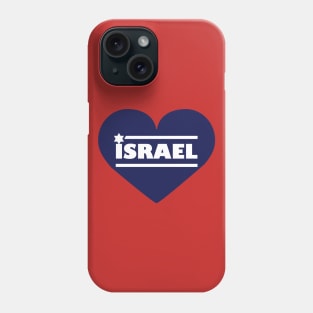 Israel in a Blue Hart Phone Case