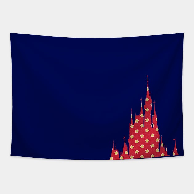 Star Magic Castle Silhouette Tapestry by FandomTrading