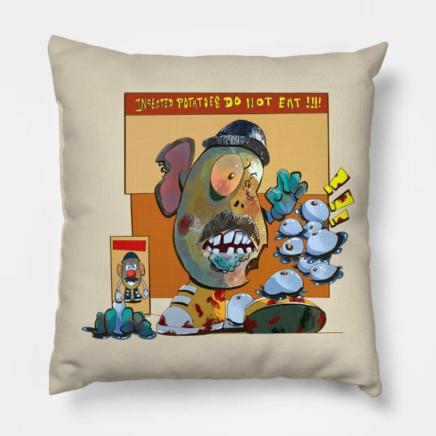 Mr Zomtato Head Pillow by Ninjanese_art