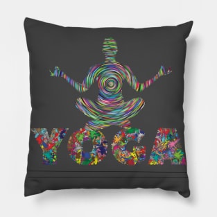 yoga tee- love yoga Pillow