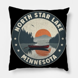 North Star Lake Minnesota Sunset Pillow