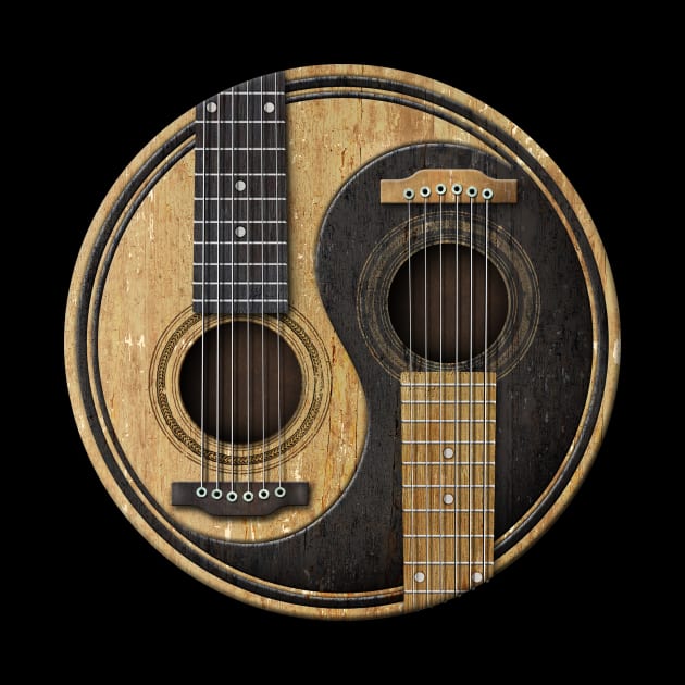 Old and Worn Acoustic Guitars Yin Yang by jeffbartels