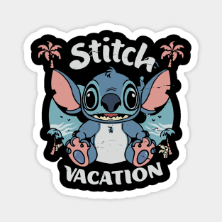 Stitch on vacation Magnet