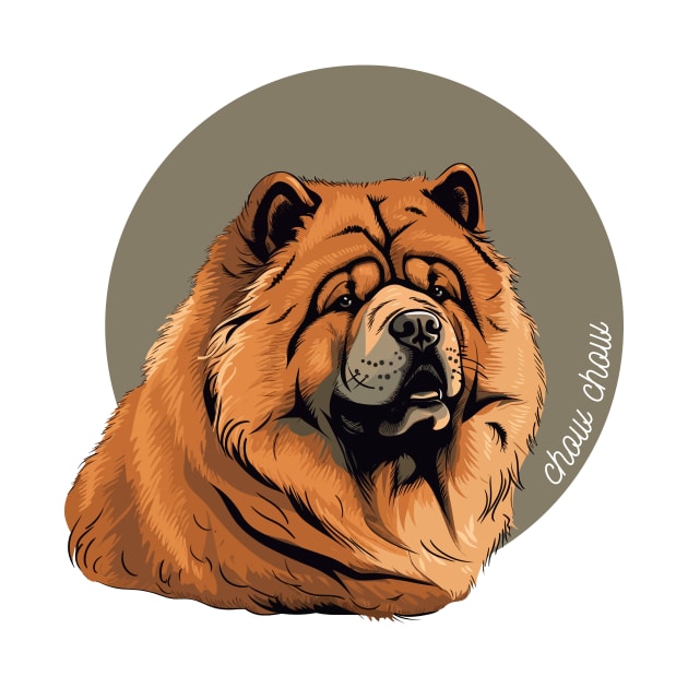 Chow Chow Dog Breed Cursive Graphic by PoliticalBabes