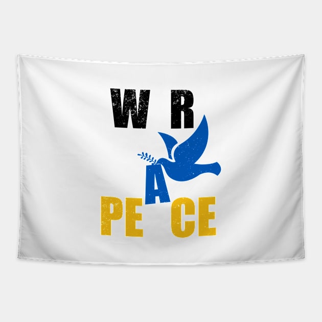 Peace Not War - Anti War - Save Ukraine Tapestry by Design By Leo