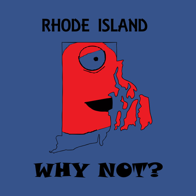 Disover A funny map of Rhode Island 2 - Rhode Island - T-Shirt