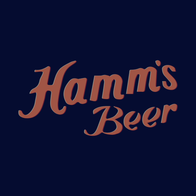Faded Hamm's Beer - Vintage Sign Type by Eugene and Jonnie Tee's