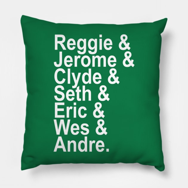 The Great Names of the Gang Green Defense of the Philadelphia Eagles Pillow by Retro Sports