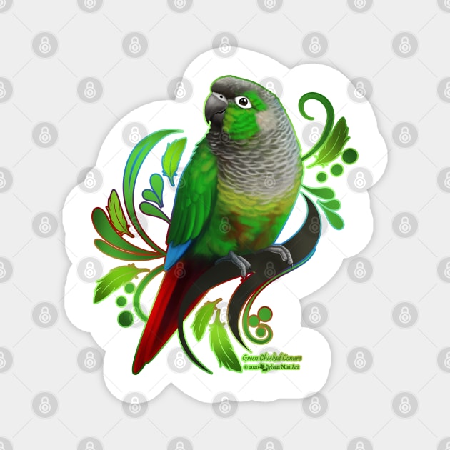 Green Cheeked Conure Magnet by Sylvanmistart