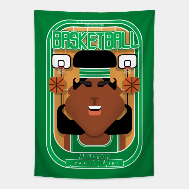 Basketball Green - Alleyoop Buzzerbeater - Aretha version Tapestry by Boxedspapercrafts