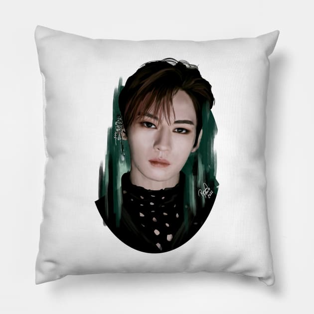 Lee Know - Stray Kids Maniac Illustration fanart Pillow by RetroAttic