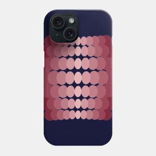 Abstract red geometric circle pattern Phone Case