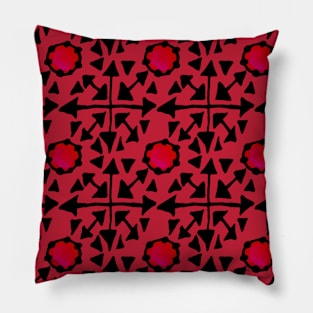 Jewel Compass red Pillow