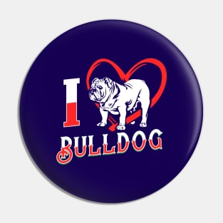 I love Bulldog Pin